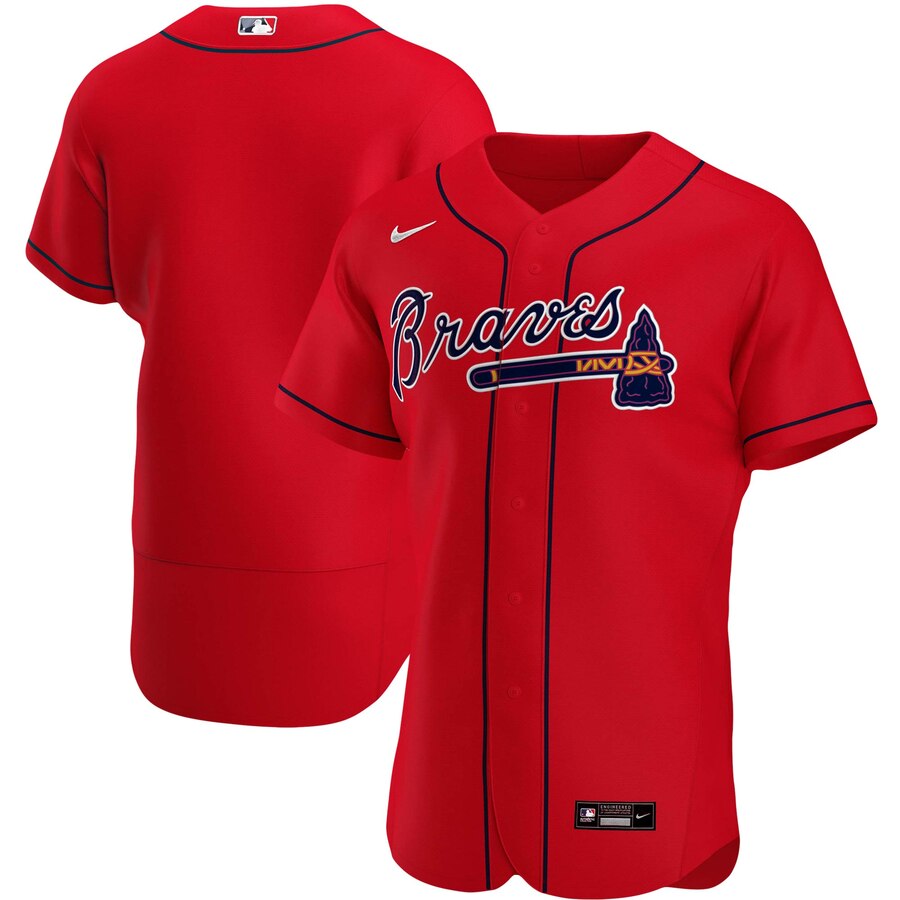 Atlanta Braves Men Nike Red Alternate 2020 Authentic Official Team MLB Jersey->atlanta braves->MLB Jersey
